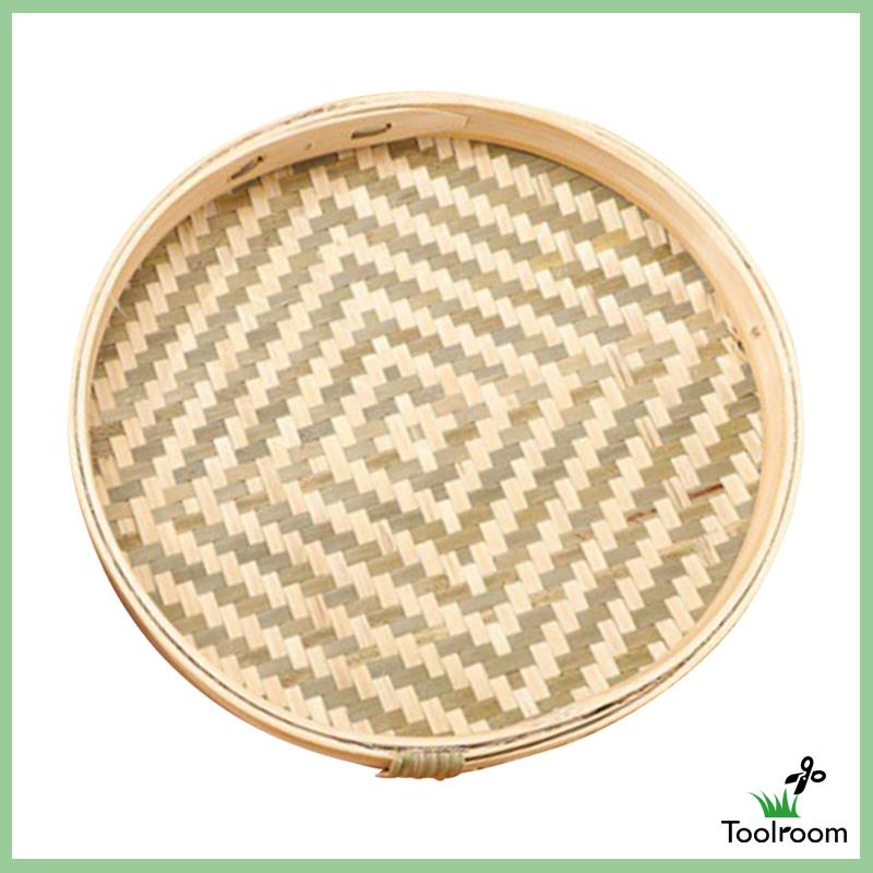 Giỏ Tre Đan Thủ Công Hình Tròn Dùng Để Đựng Đồ Trang Trí