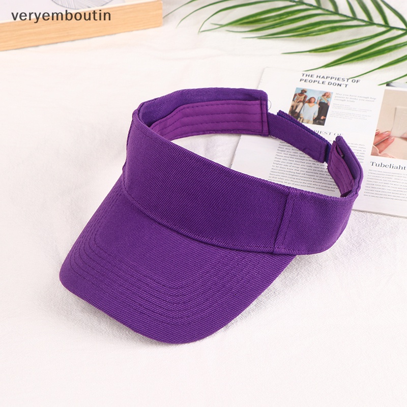 1 Mũ Lưỡi Trai Hở Chóp Thoáng Khí Chống Tia UV Màu Trơn Thời Trang Mùa Hè