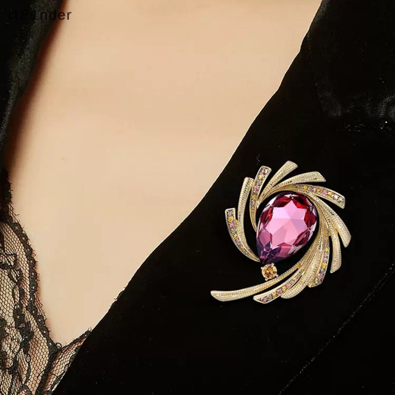 Rt Ghim Cài Áo Đính Đá Pha Lê Nhẹ Nhàng Thanh Lịch Chất Lượng Cao Cho Nữ n