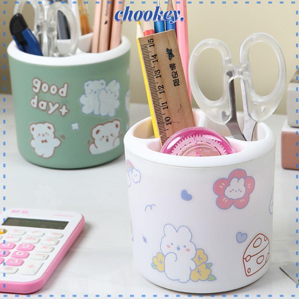 CHOOKEY Set 2 Giá Đỡ Bút / Cốc Nước Tiện Dụng Cho Trường Học / Văn Phòng
