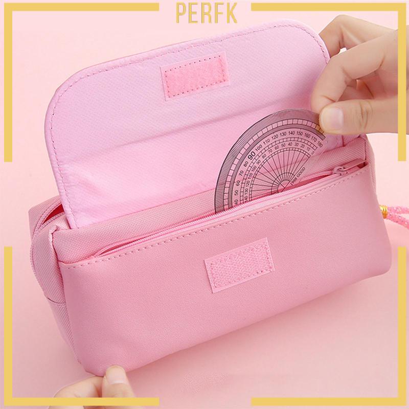 Túi Đựng Bút Chì Sức Chứa Lớn Có Khóa Kéo Dành Cho Học Sinh