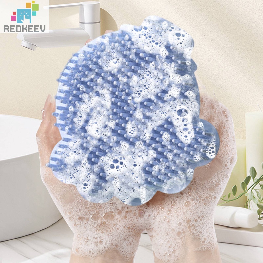 Bàn Chải Tắm Mát Xa Lưng Bằng Silicone Có Giác Hút Siêu Bền Cho Bé