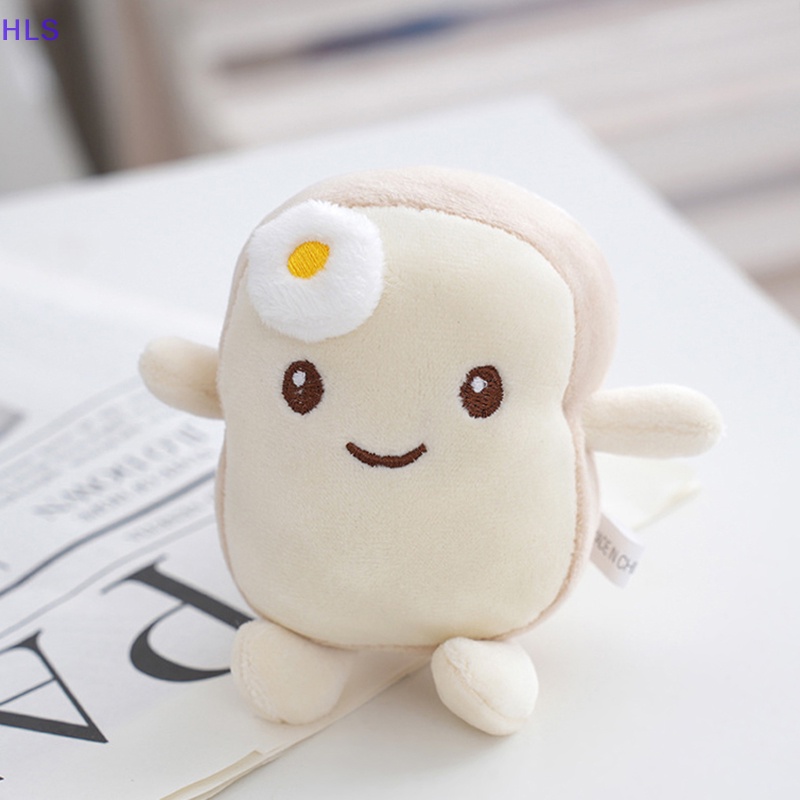 1 Móc Khóa Hình Bánh Mì Nhồi Bông Mềm Mại Kích Thước 12cm