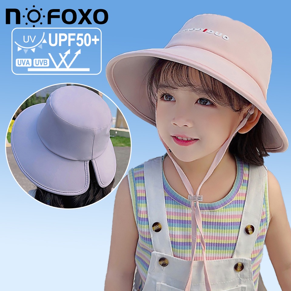 NOFOXO UPF50+ Nón Vành Rộng Chống Tia UV Thời Trang Mùa Hè Mới Dành Cho Nam Nữ Trẻ Em Mũ Chống Nắng Bảo Vệ Khuôn Mặt