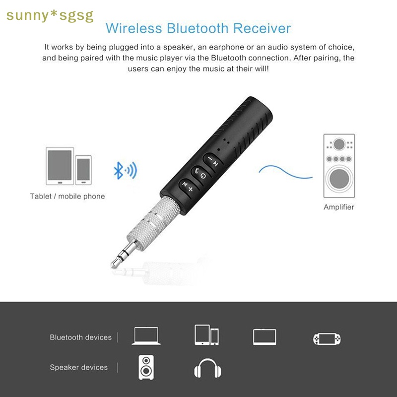 Sunny * SGSG Mini Không Dây Bluetooth Xe Hơi Kit Tay 3.5Mm Jack AUX Âm Thanh Receiver Adapter Mới
Mới