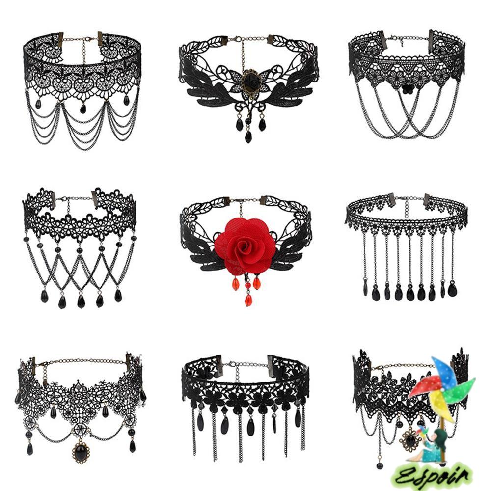 ESPO Vòng Cổ Choker Phong Cách Gothic Sang Trọng