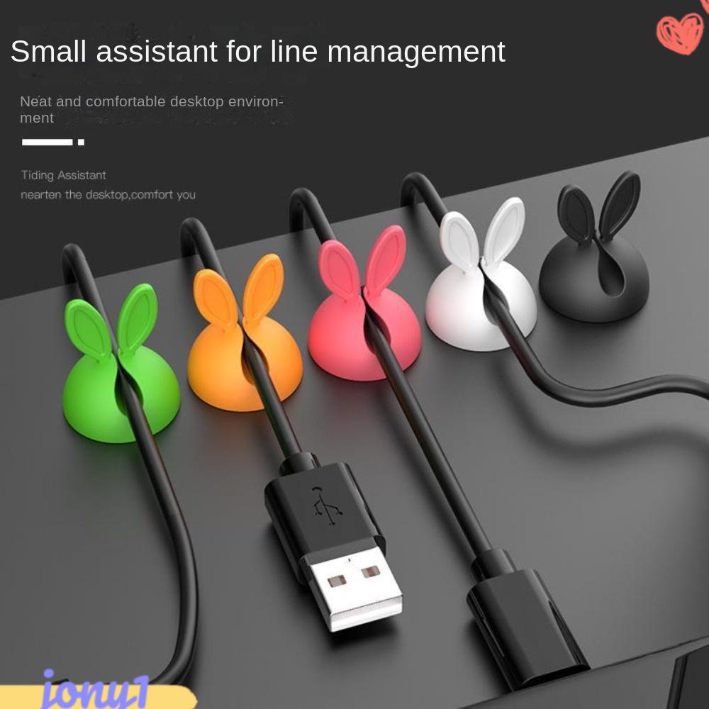 JONYE Set 6 Kẹp Tai Thỏ Cố Định Dây Cáp