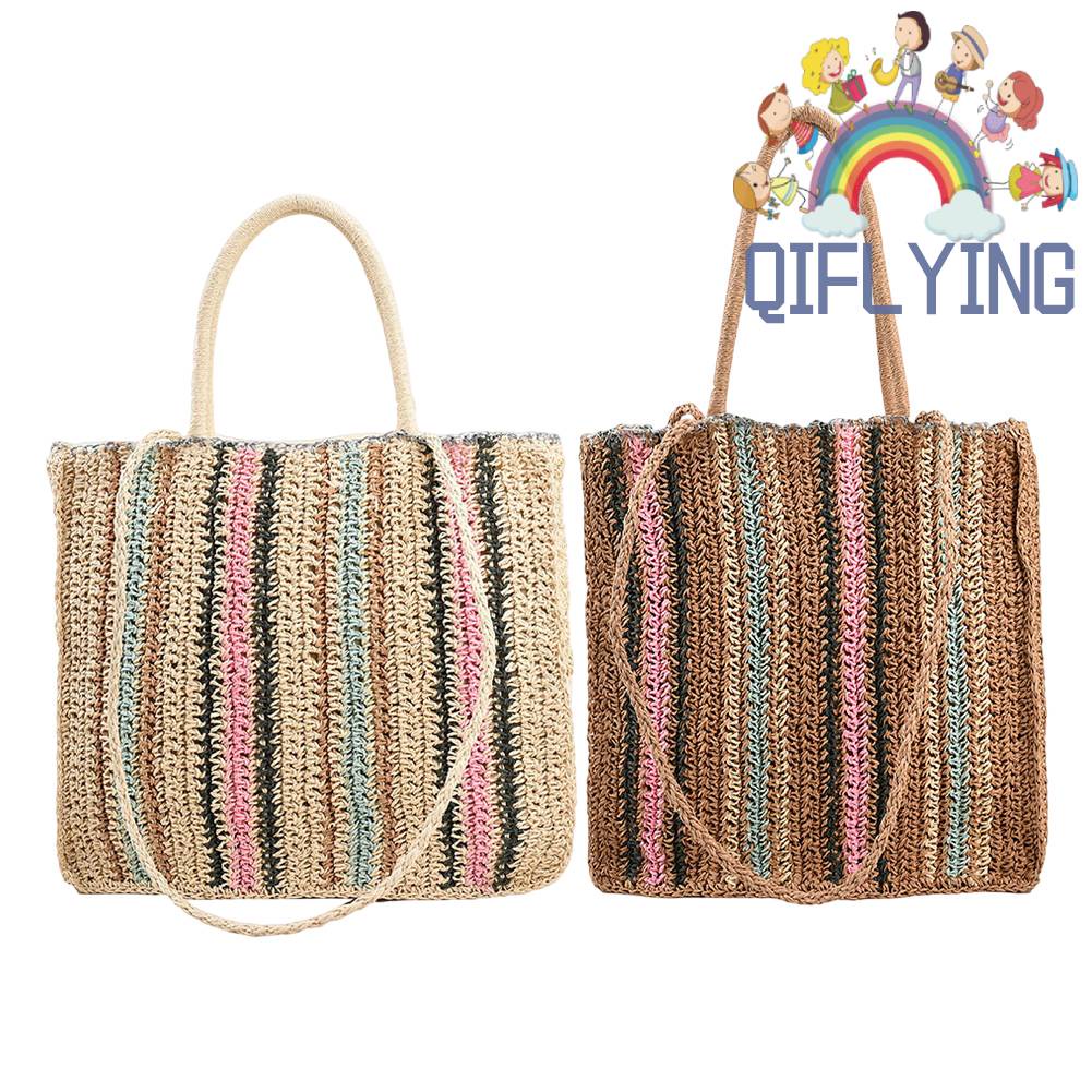 Túi Xách Đan Cói Cỡ Lớn Nhiều Màu Sắc Thời Trang Cho Nữ