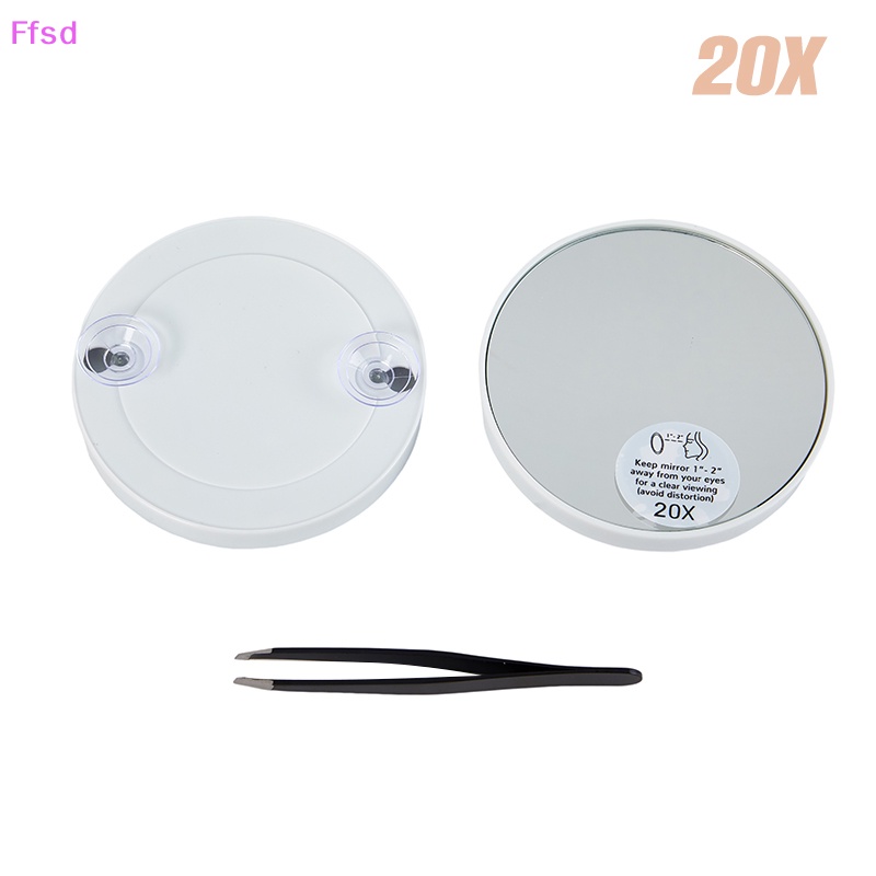 Gương Trang Điểm Phóng Đại 10 / 20X Có Giác Hút Kèm Nhíp Tiện Dụng Cho Gia Đình / Văn Phòng