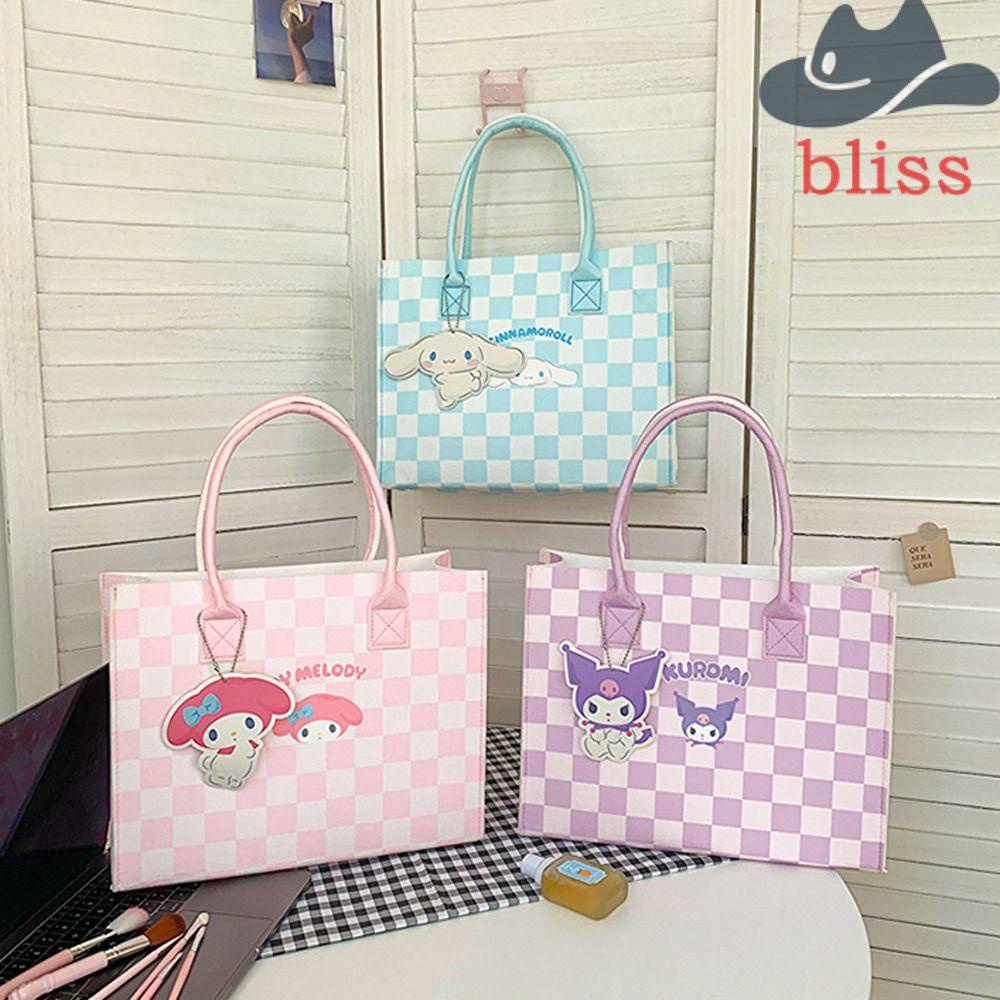 BLISS Ví Xách Tay Sức Chứa Lớn Họa Tiết Hoạt Hình Kuromi Melody Dễ Thương Cho Nữ