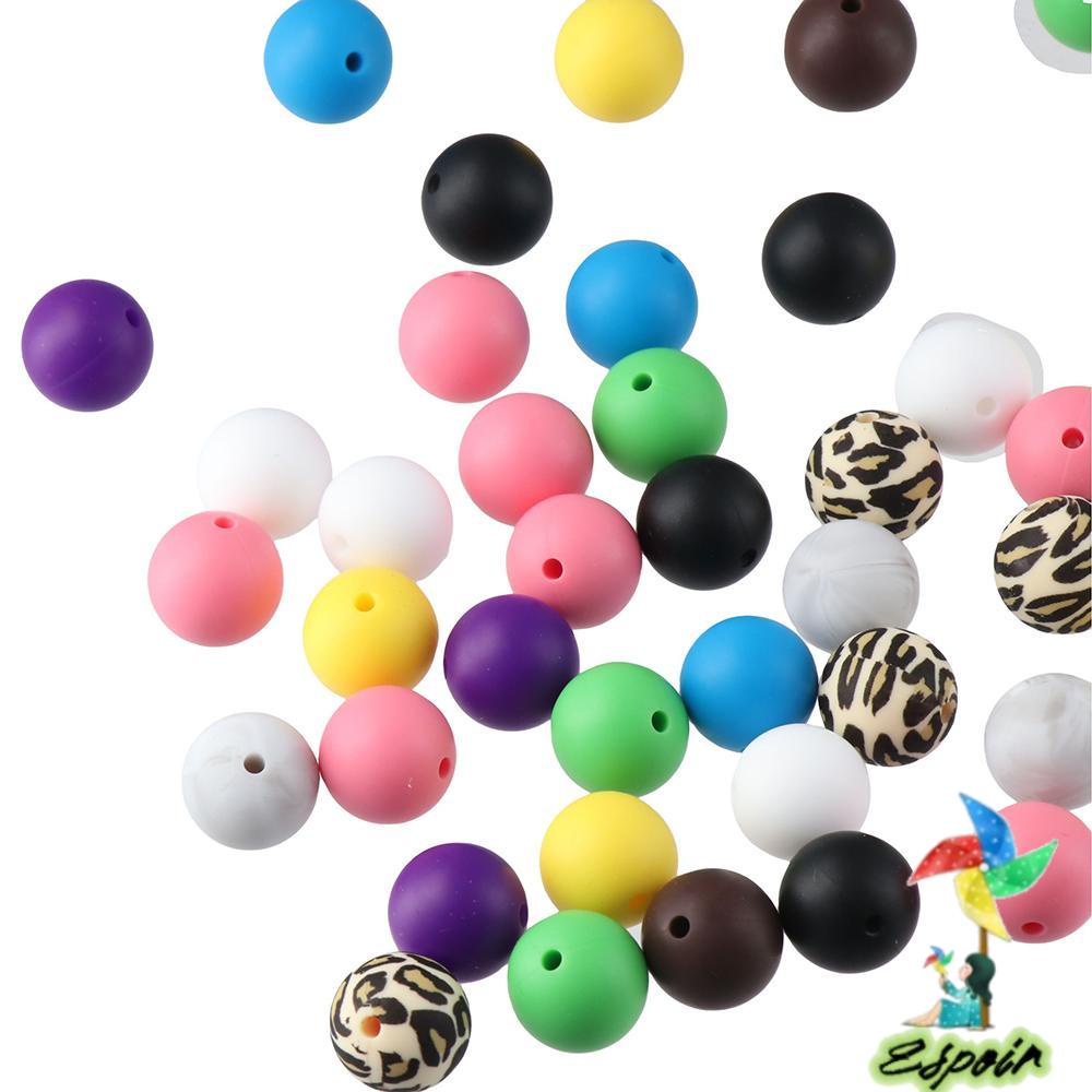 ESPO Bộ 100 Hạt Silicone Xâu Chuỗi Làm Trang Sức 15mm / 0.59 "