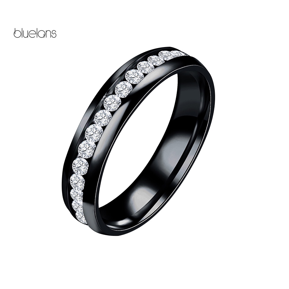 Nhẫn Thép Không Gỉ Đính Đá Nhân Tạo Thời Trang Dành Cho Nam Và Nữ