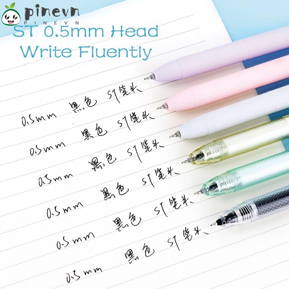 PINEVN Set 5 Bút Mực Đen Kiểu Nhấn Họa Tiết Hoạt Hình Sáng Tạo