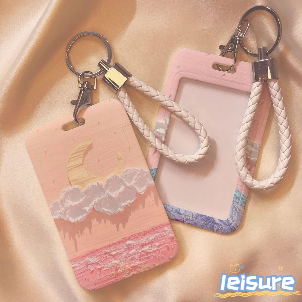 LEISURE Ví Nhựa Đựng Thẻ Tín Dụng / Danh Thiếp In Họa Tiết Hoạt Hình Dễ Thương Cho Nam Và Nữ