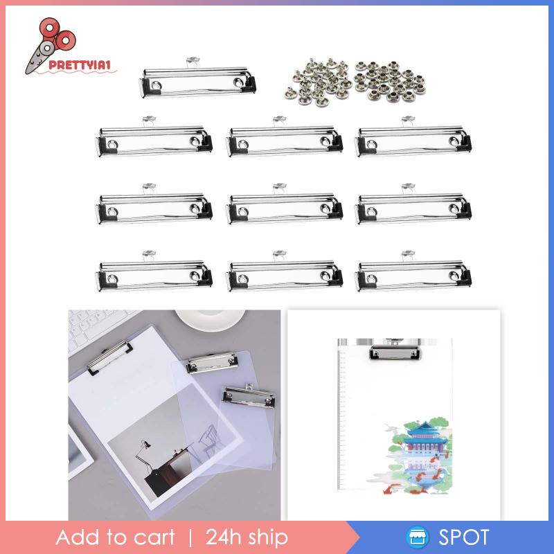 Set 10 Kẹp Sắt Kẹp Tài Liệu Với Chân Cao Su Tiện Dụng