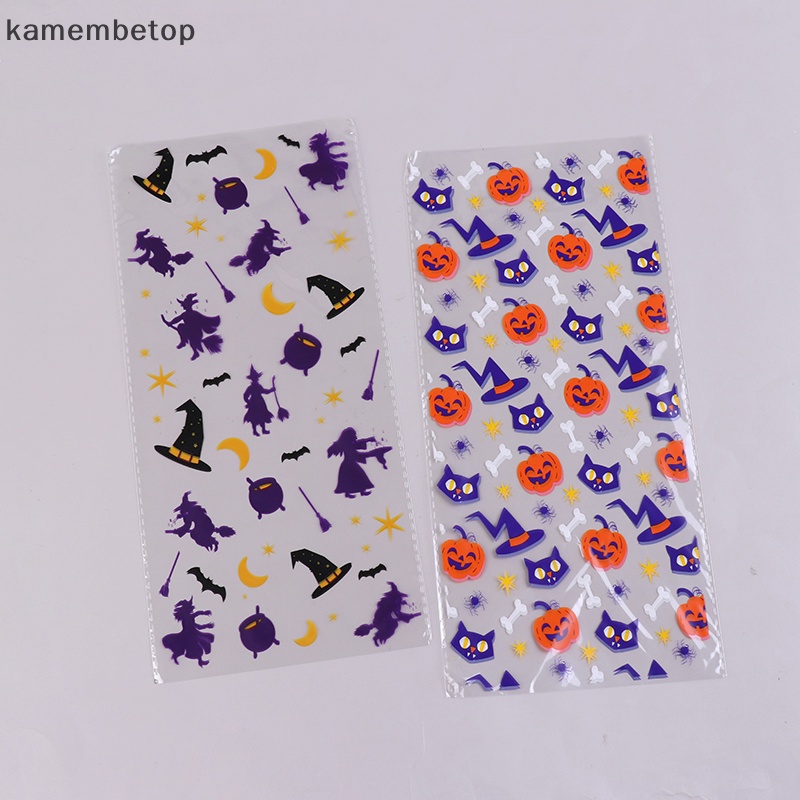 Bộ 50 Túi Nhựa Đựng Kẹo Phong Cách Halloween