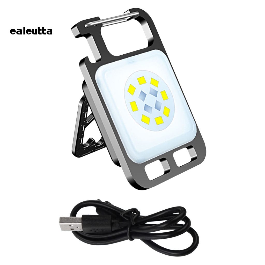 [calcutta] Móc Khóa Đèn LED Mini Dạng Lò Xo Hút Nam Châm Độ Sáng Cao Có Thể Sạc Lại Dùng Khi Đi Cắm Trại