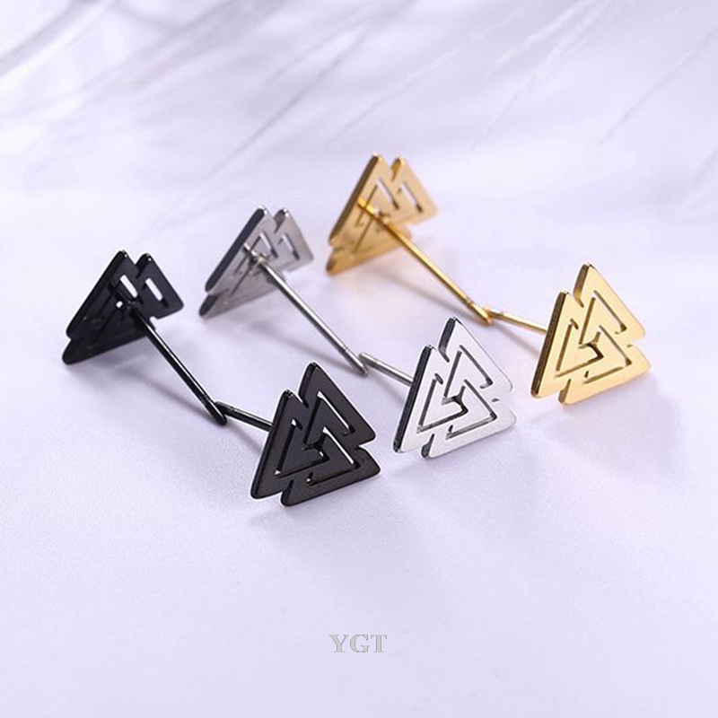 Bông Tai Bằng Thép Không Gỉ 304 Phong Cách Viking Thời Trang Dành Cho Nam Và Nữ