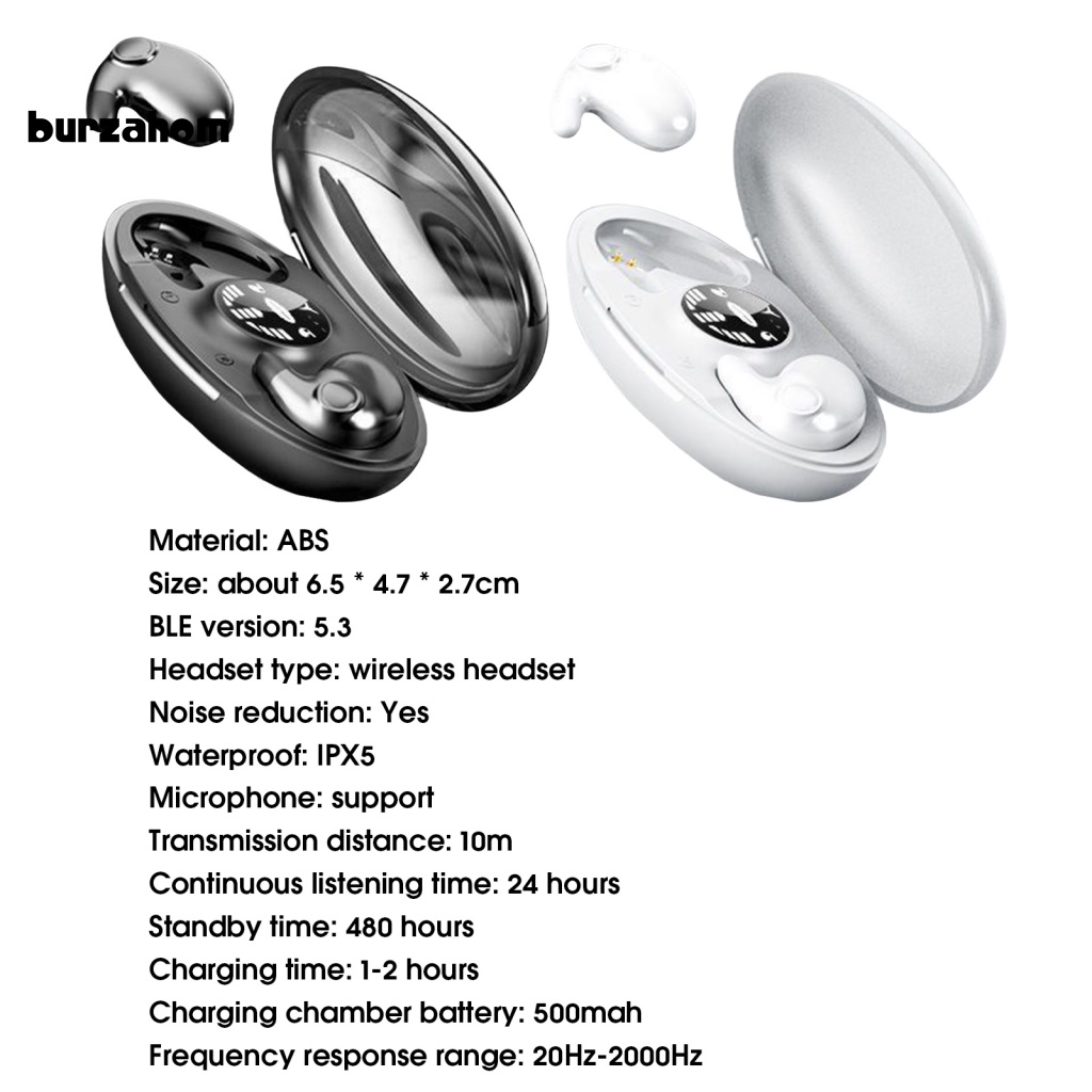 Tai Nghe Nhét Trong Không Dây Bur MD538 Âm Thanh Trung Thực Cao Loại Bỏ Tiếng Ồn Có Màn Hình LED Kỹ Thuật Số Mini53 Cho iPhone Android