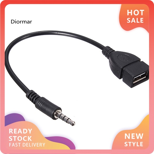Dây Cáp Chuyển Đổi Âm Thanh 35mm AUX Sang USB 20 Type A Female OTG