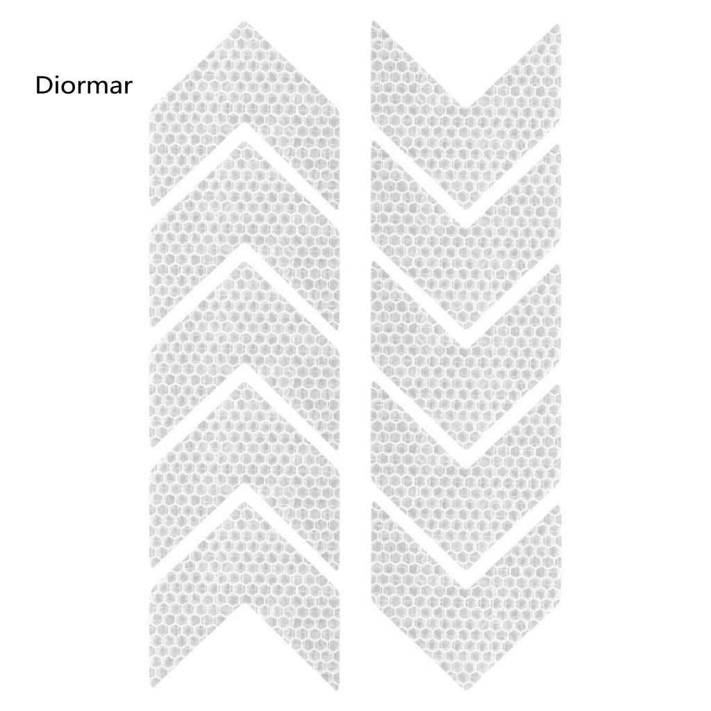 Set 10 Miếng Dán Phản Quang Tự Dính Bảo Vệ Thân Xe Hơi