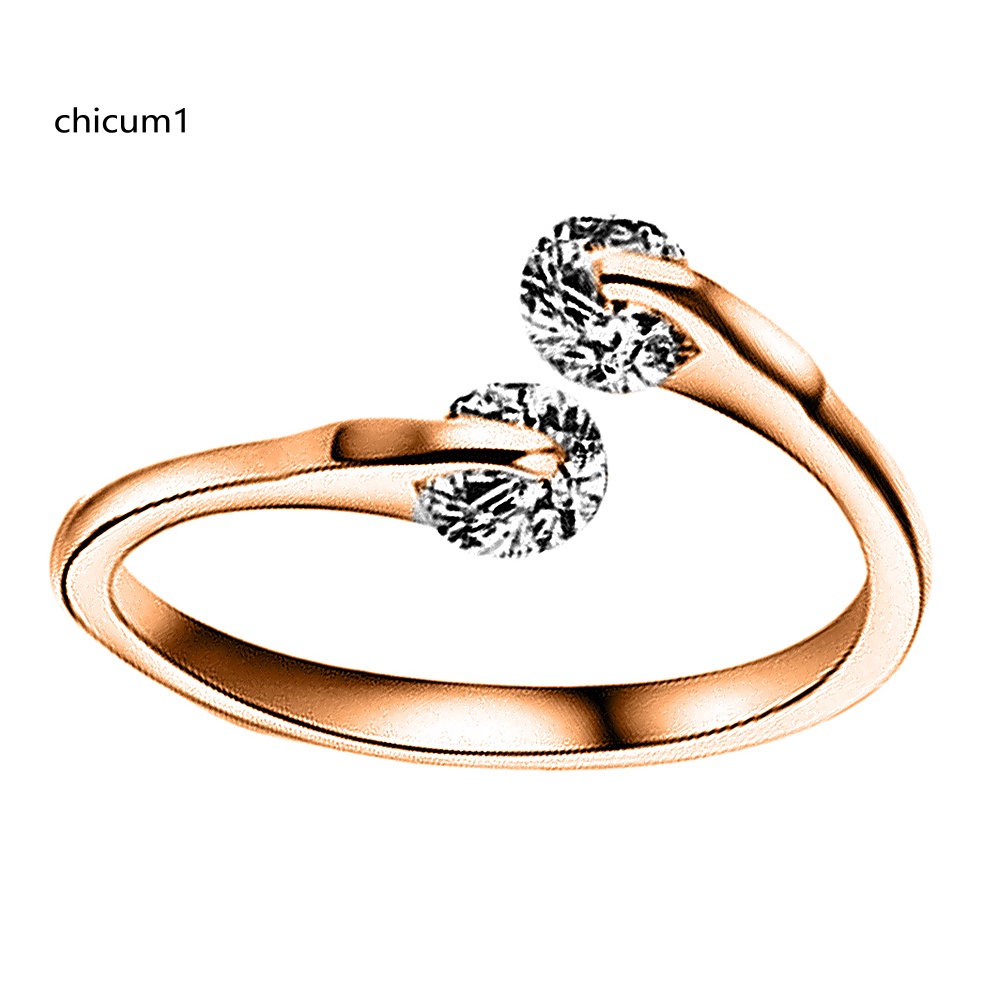 Nhẫn Hở Đính Đá Zircon Thời Trang Dự Tiệc Cho Nữ