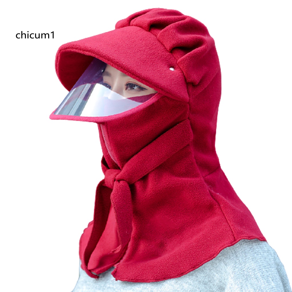 Mũ Che Phủ Mặt Chống Gió Giữ Ấm Mùa Đông Có Khóa Kéo Cho Nam Nữ