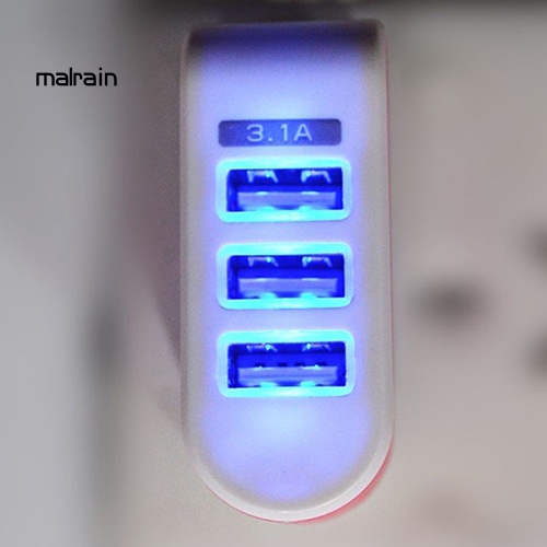 Bộ Sạc Điện Thoại / Máy Tính Bảng 3 Cổng USB Tiện Dụng Mang Theo Du Lịch