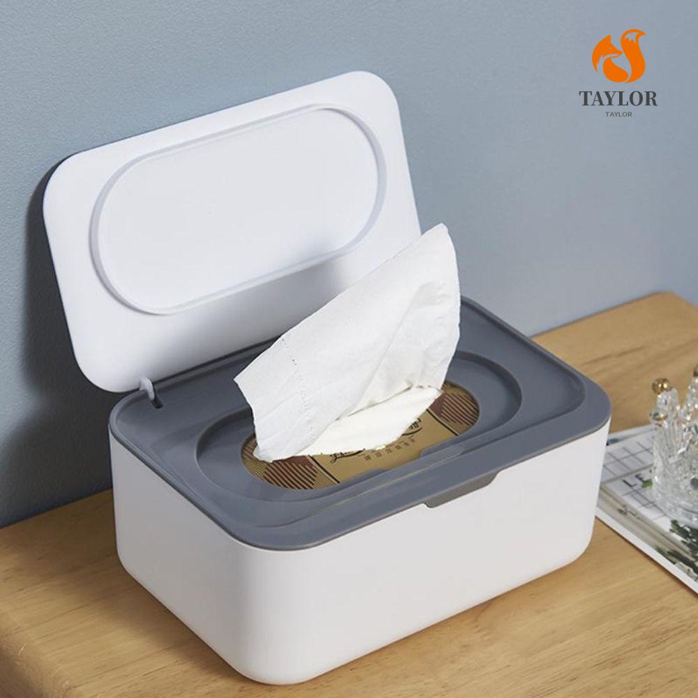 TAYLOR1 Hộp Đựng Khăn Giấy Ướt Dung Tích Lớn Bằng Nhựa Chống Bụi Có Nắp Đậy Cho Xe Hơi