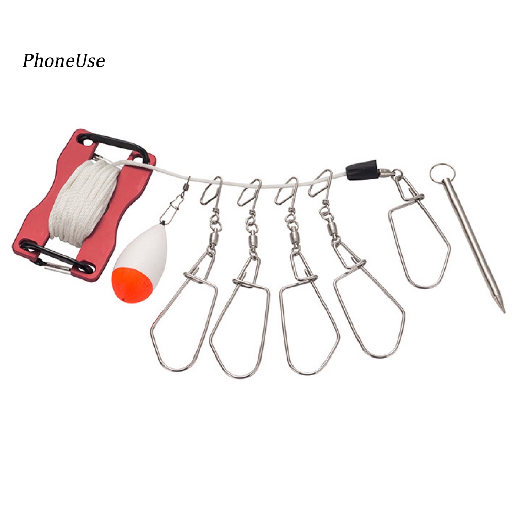 Móc Khóa Dây Câu Cá Bằng Thép Không Gỉ PU Kèm Phao Nổi