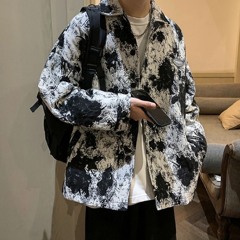 Áo Khoác Nhuộm Màu Phong Cách Hip Hop Đường Phố Cho Nam Giới