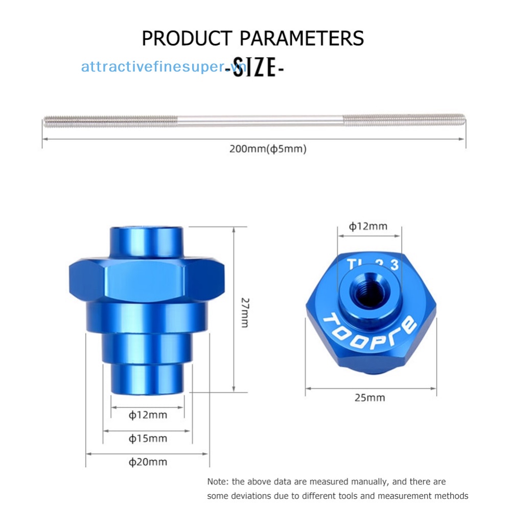 Khớp Nối Trục Bánh Xe Đạp 12 / 15 / 20mm