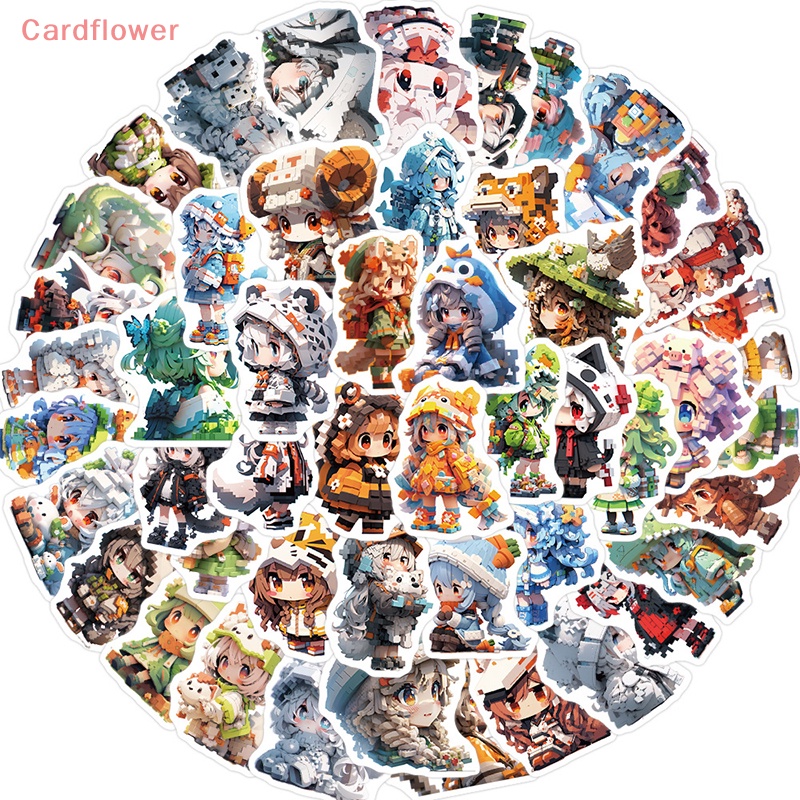 Bộ 50 Miếng Dán Hình Cô Gái Hoạt Họa Trang Trí Vali / Laptop / Điện Thoại / Album Sổ Tay DIY Mới