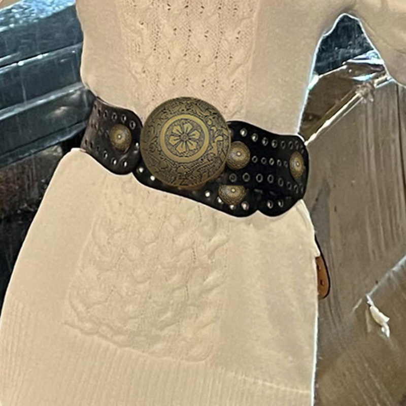 Thắt Lưng Khóa Tròn Điều Chỉnh Được Phong Cách Phương Tây Cho Nam