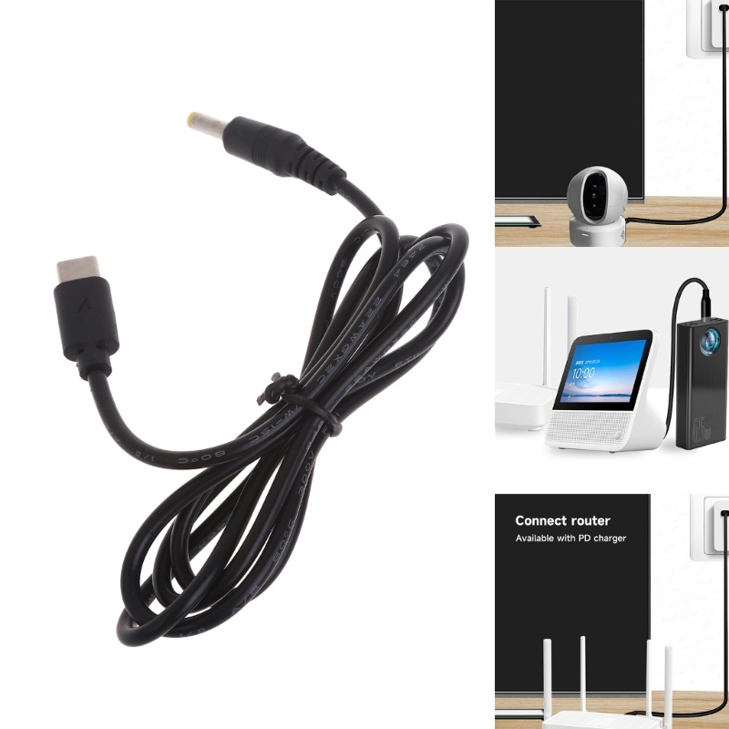Dây Cáp Kết Nối Sạc 12V USB Loại C Với DC 4 0x1 7mm