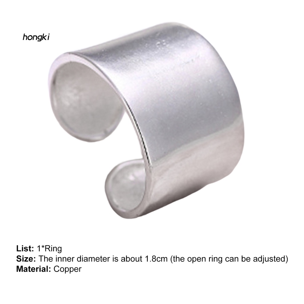 Nhẫn Đồng Dạng Mở Cạnh Rộng Trang Trí Nghệ Thuật Hàng Ngày