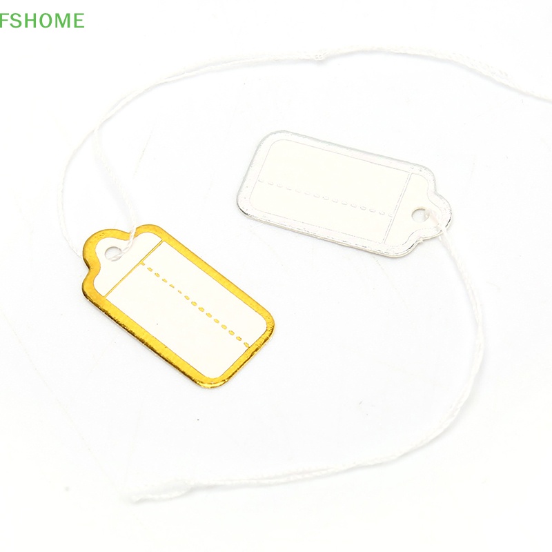 Fshome Set 200 Thẻ Giấy Hình Chữ Nhật Trơn Ghi Giá Tiền Trang Sức