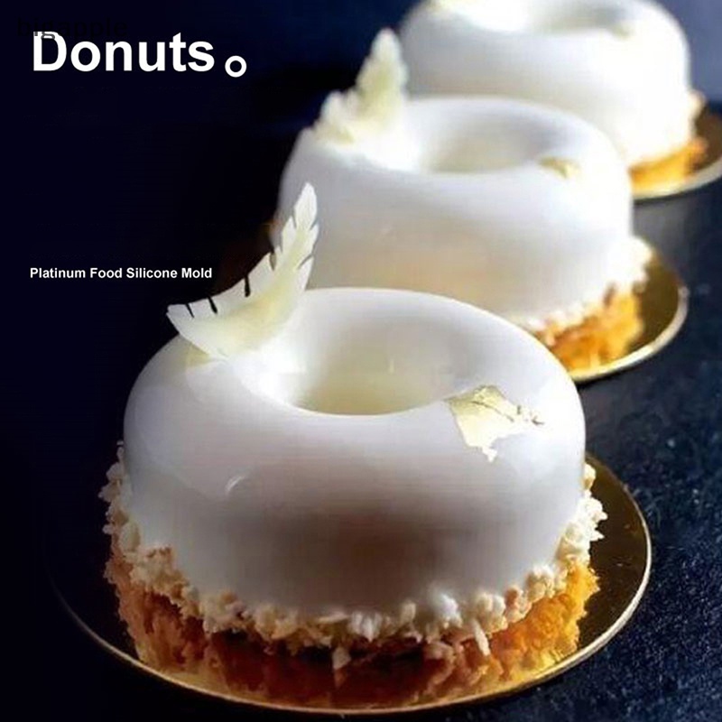 Bigapple Khuôn Làm Bánh Donut Bằng Thép Không Gỉ Gợn Sóng Cho Khuôn Làm Bánh Mousse Muffin RDG