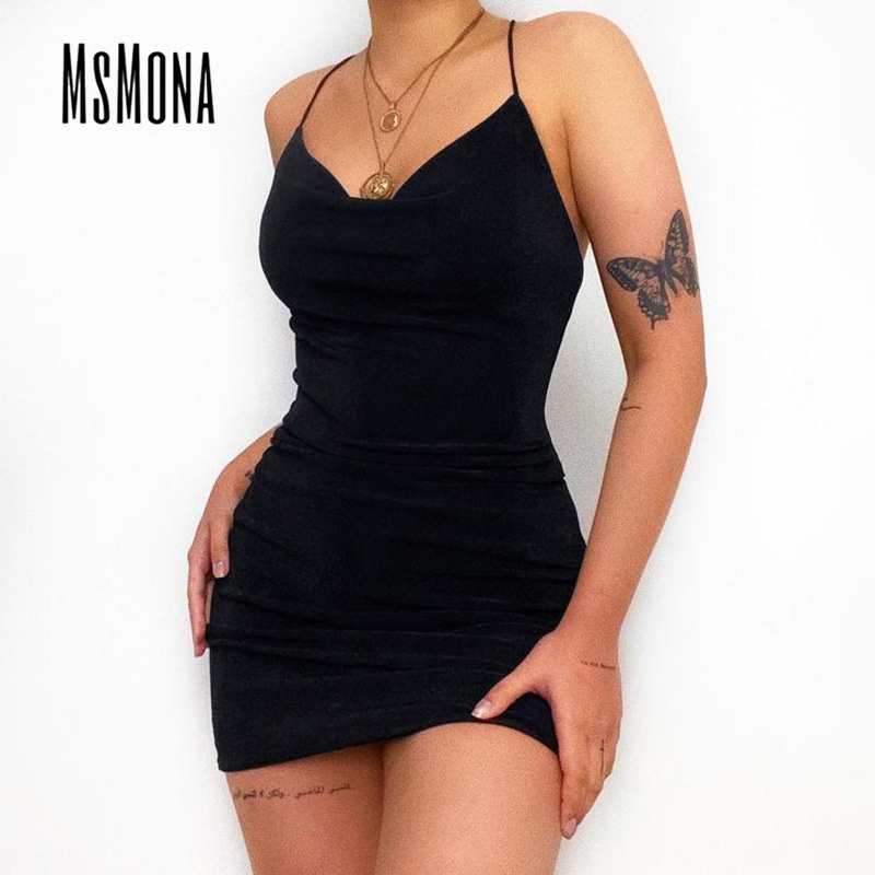 Đầm Hai Dây Màu Trơn Dáng Ôm Gợi Cảm Thời Trang 2023 Cho Bạn Gái