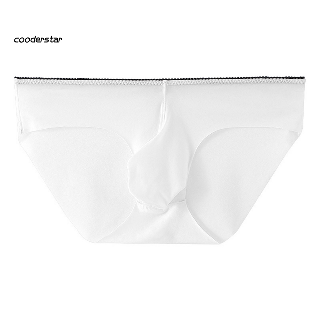 Quần Lót Chữ U Bằng Lụa Lạnh Mềm Mại Thoáng Khí Mau Khô Cho Nam