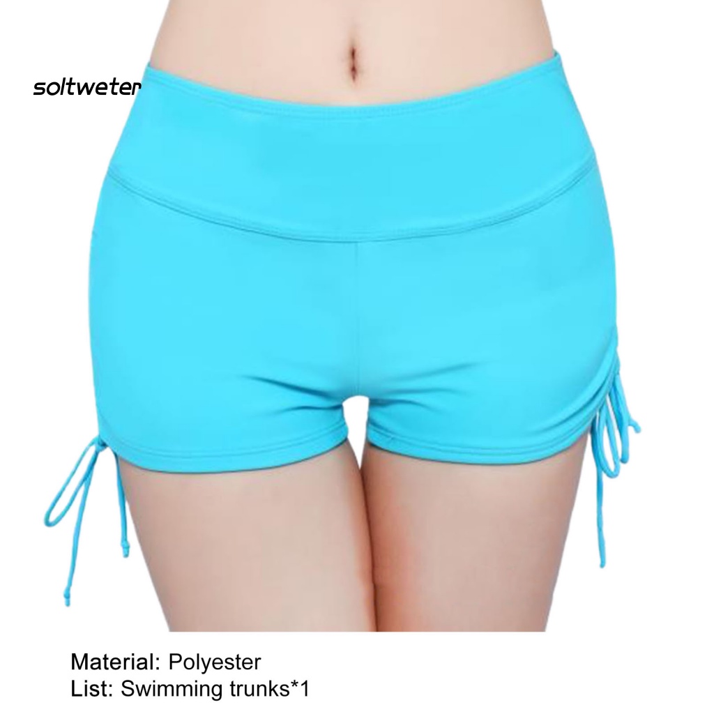 St Quần Bơi Dây Rút Co Giãn Tốt Lưng Cao Cho Nữ Hoạt Động Dưới Nước