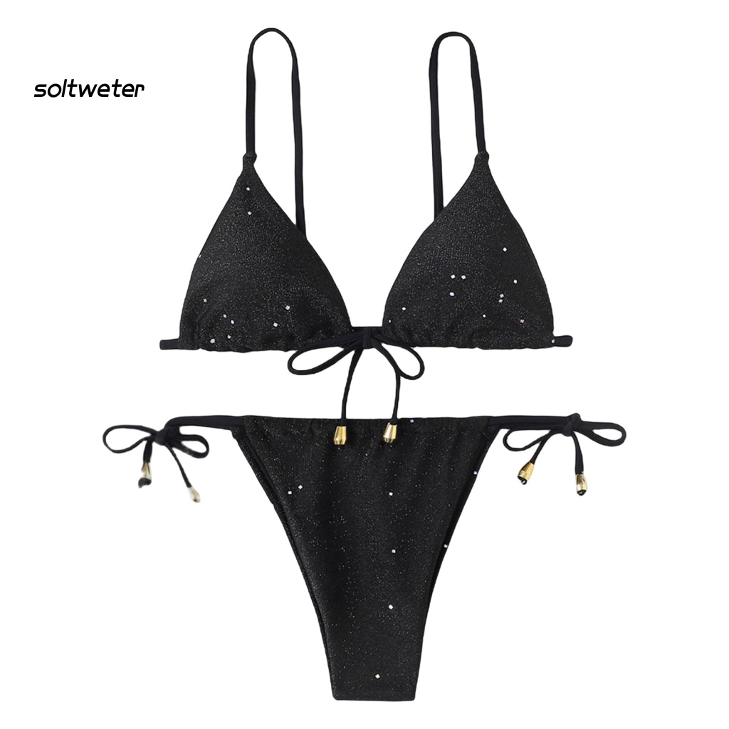 Bộ Bikini 2 Mảnh Màu Sắc Thời Trang Gợi Cảm Cho Nữ