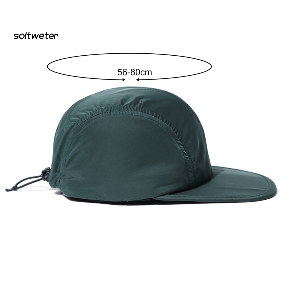 Mũ Lưỡi Trai Màu Trơn Có Dây Rút Chống Nắng Cho Nam Và Nữ