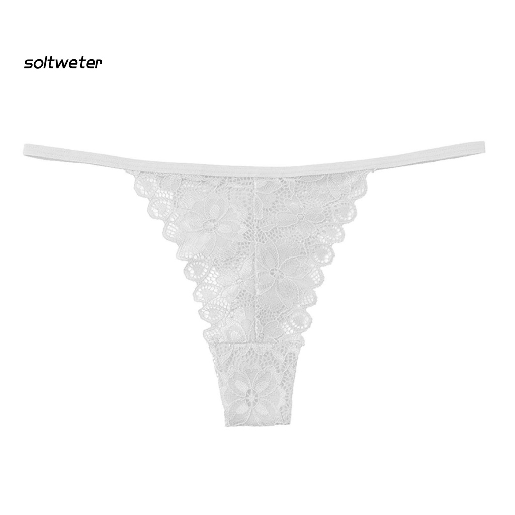 Quần Lót Lọt Khe Chữ T Vải Cotton Ren Rỗng Phối Đáy Thấp Thời Trang Quyến Rũ Cho Nữ