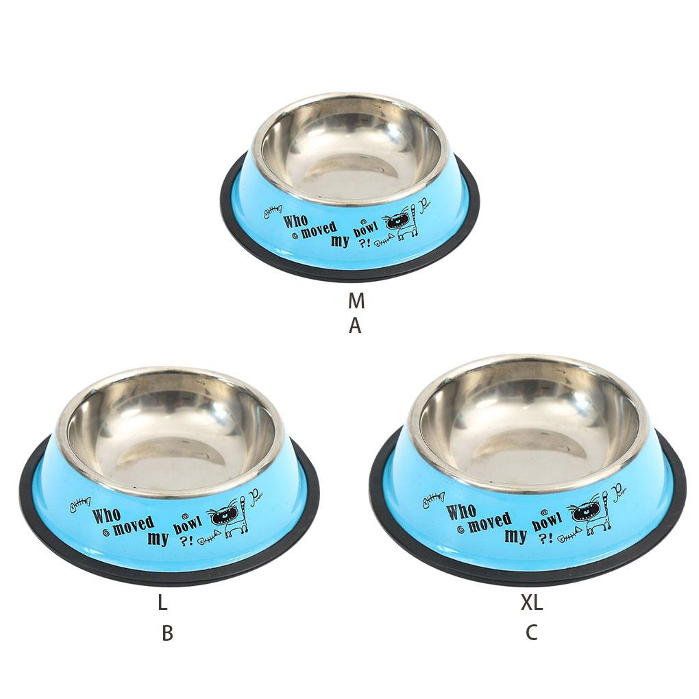 Bộ 2 Bát Đựng Thức Ăn Cho Thú Cưng Bằng Thép Không Gỉ 15CM