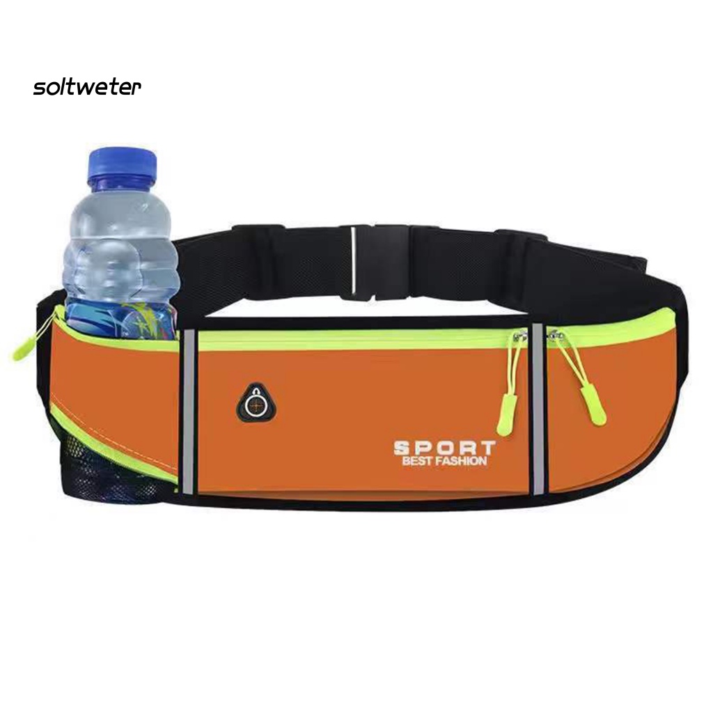 St Túi Đựng Điện Thoại Đeo Hông Chống Trượt Có Dây Kéo Sức Chứa Lớn Thiết Kế Lỗ Tai Nghe Đêm Màu Phản Quang Chống Thấm Nước Nhỏ Gọn Cho