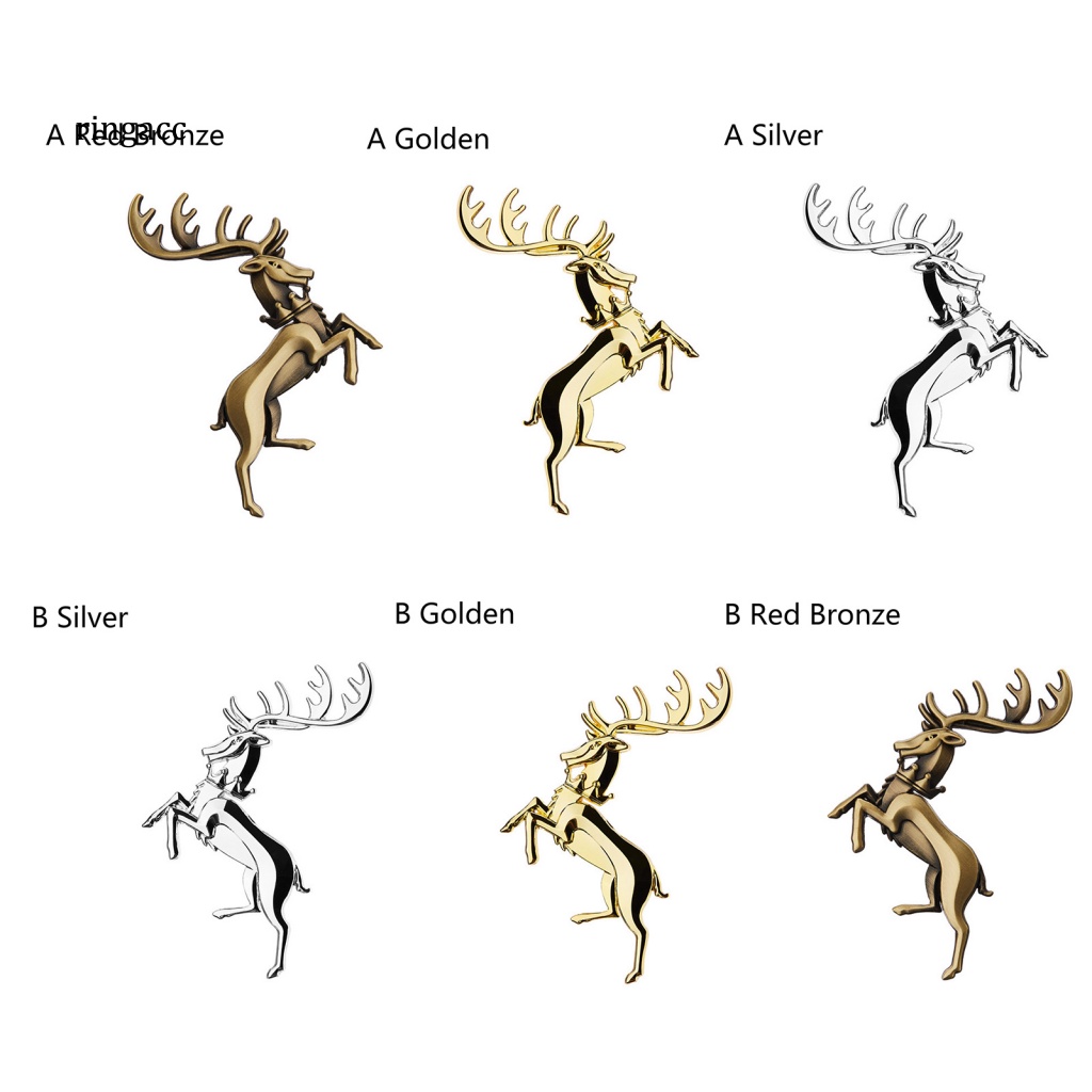 Nhãn Dán Trang Trí Thân Xe Hơi Mạ Điện Hình Hươu 3D Chống Rỉ Sét Không Phai Màu