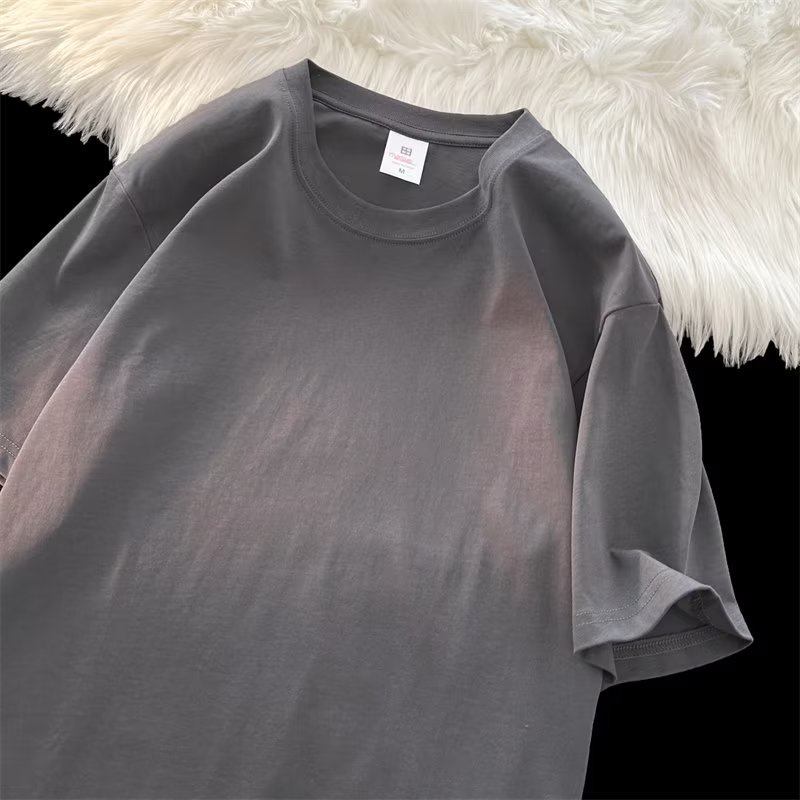 Áo Thun Tay Ngắn Màu Sắc Đơn Giản Phong Cách Đường Phố Cho Nam