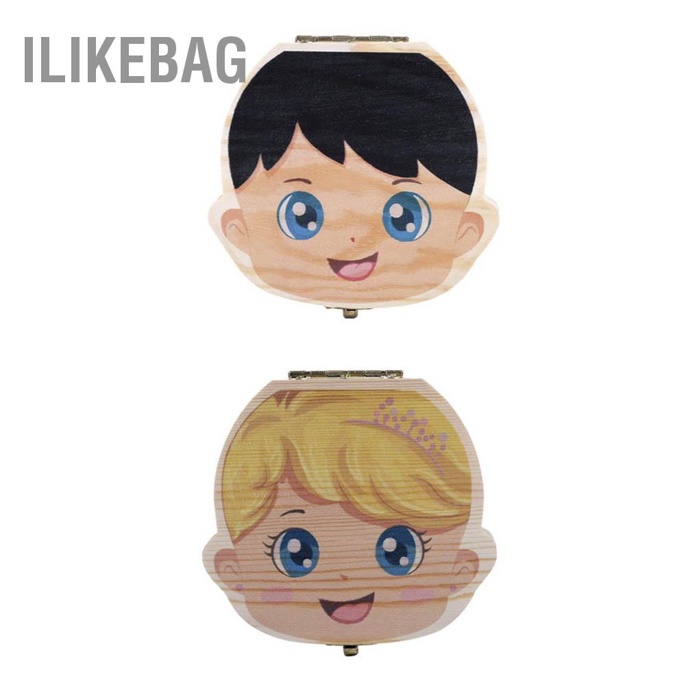 Ilikebag Phiên bản màu Hộp đựng răng sữa cho bé trẻ sơ sinh