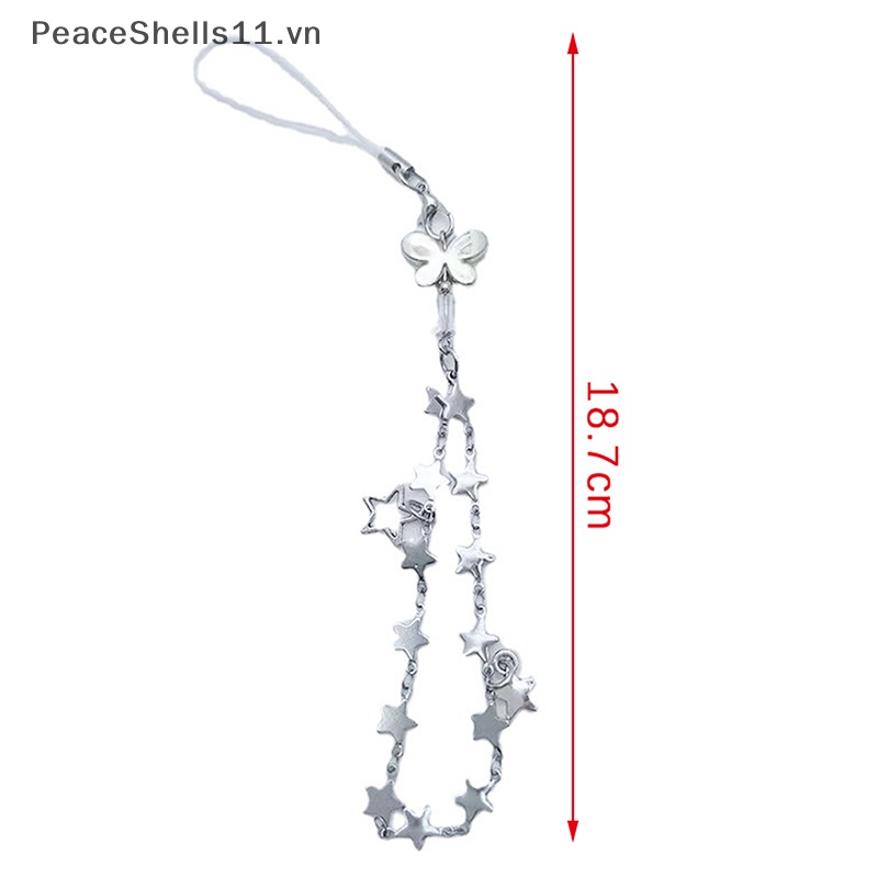 Dây Móc Khóa Điện Thoại Bằng Hợp Kim Handmade DIY Hình Ngôi Sao Hoạt Hình Dễ Thương Dành Cho Nữ